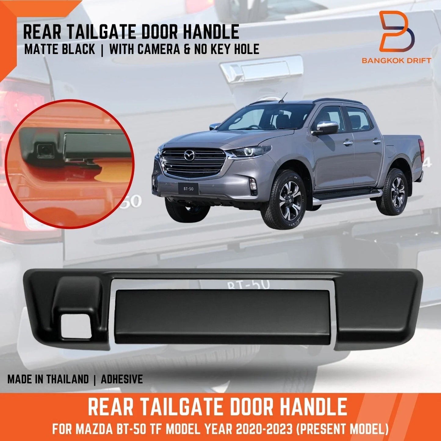 Rear Tailgate Handle Cover Trim for Mazda BT-50 (2020-2023)