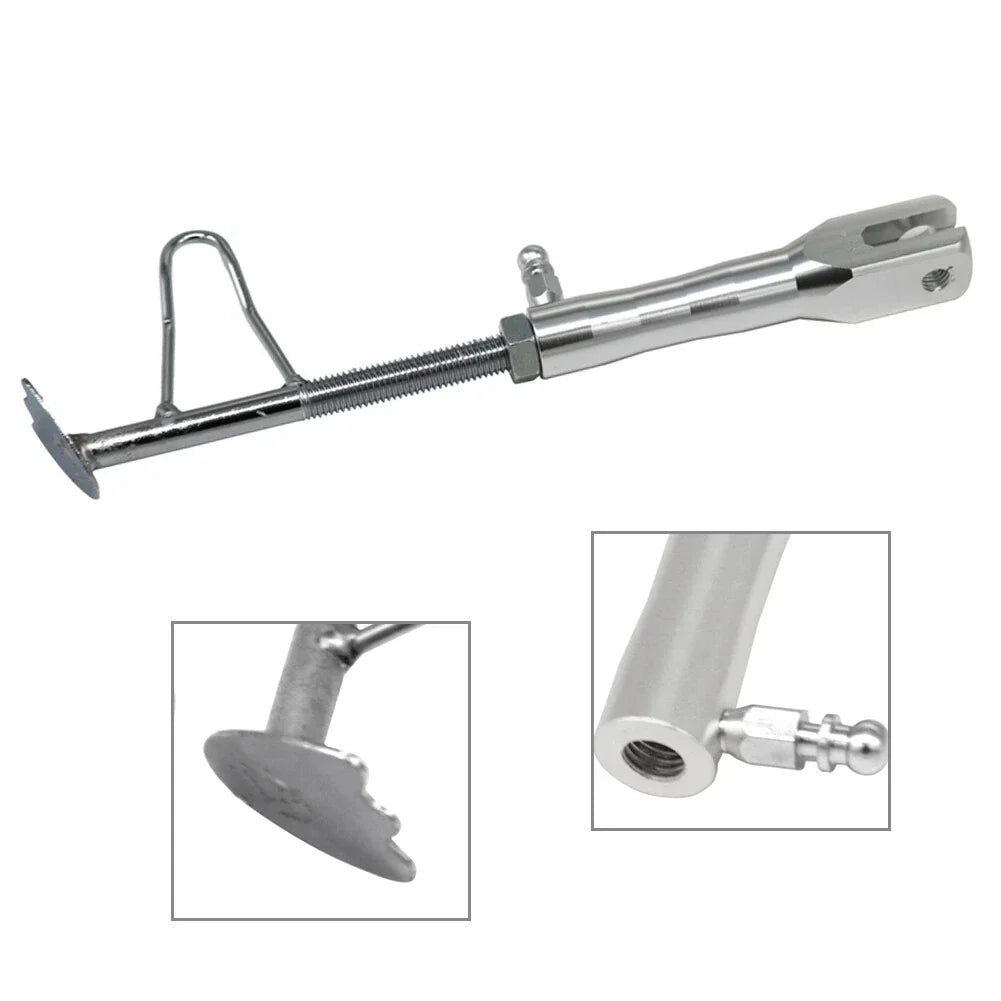 Adjustable Non-Slip Kickstand for Motorcycle - Silver