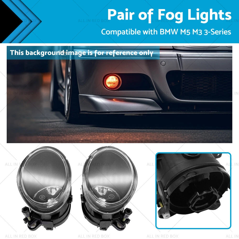 Clear Fog Lights Lamps for 2001-2006 BMW E46 3-Series (2001-2006)