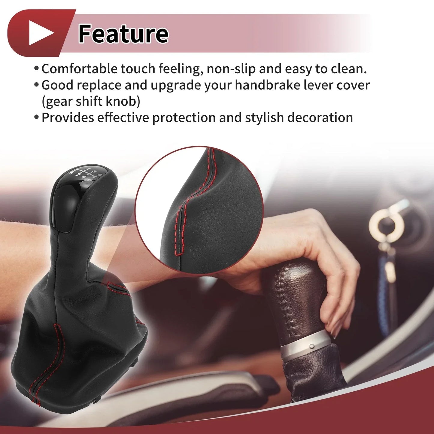 6 Speed Gear Shifter Knob & Cover for Mercedes-Benz W203 S203 (2000-2007)