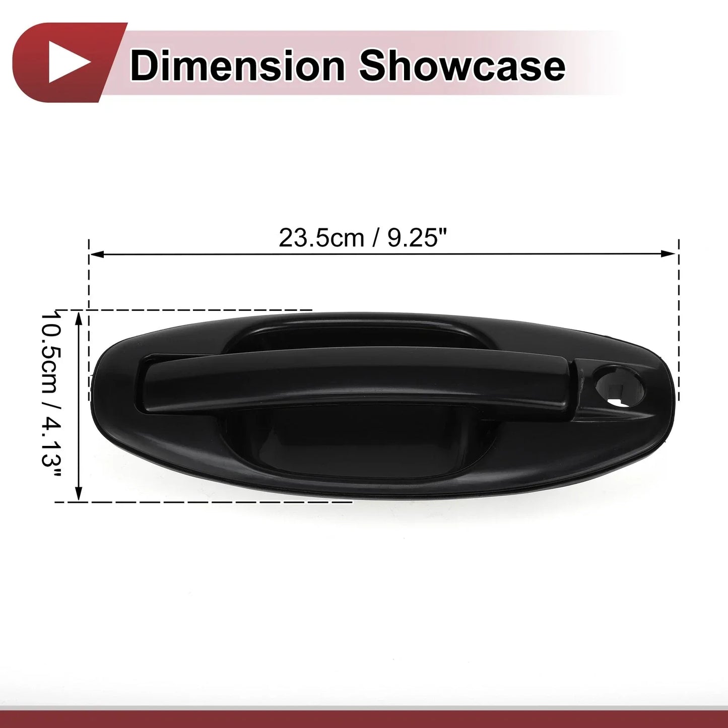 Exterior Door Handle for Hyundai Santa Fe Front Left (2013-2018) Black