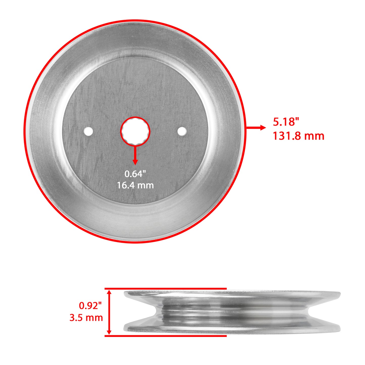 Deck Spindle Blade Belt Pulley Kit for Husqvarna LTH1842 LTH2142 (42")