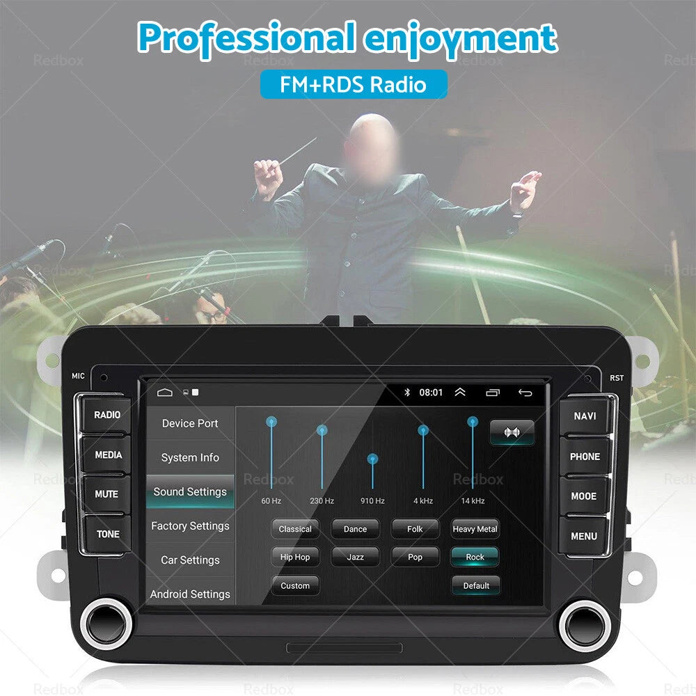 32GB 7" Android 11 Car GPS WiFi Apple CarPlay Stereo for VW Golf (2015-2023)