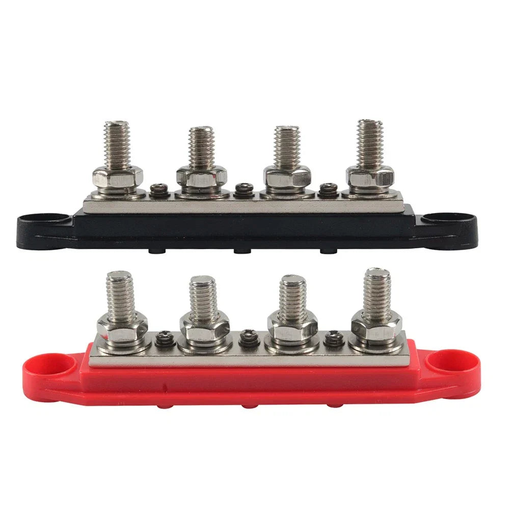 4 x Busbar Terminal Power Distribution Block with Cover for RV Yacht