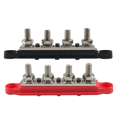 4 x Busbar Terminal Power Distribution Block with Cover for RV Yacht