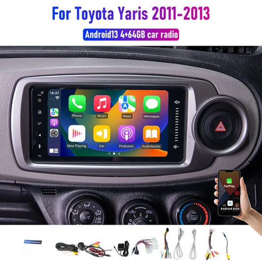 Apple CarPlay Android Auto BT Radio for Toyota Yaris (2011-2013)
