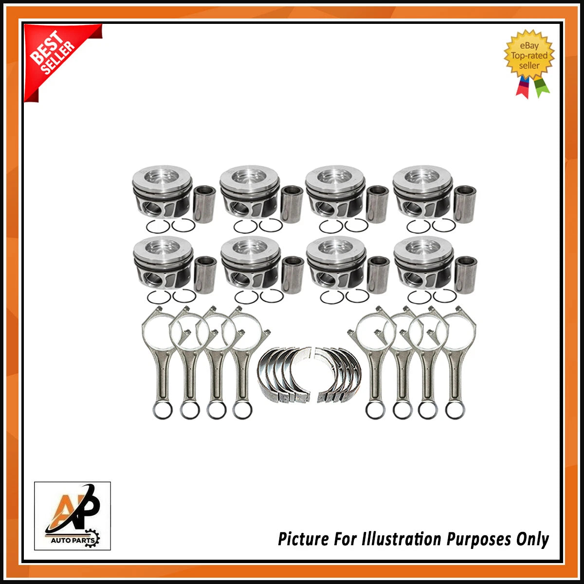 Connecting Rod Bearings Main and Big End for Range Rover 4.4 TDV8 (2005–2012)