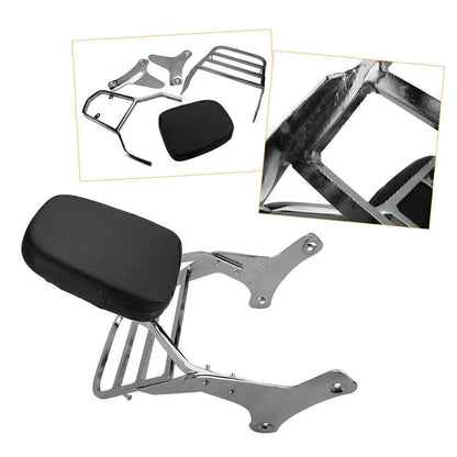 Sissy Bar Backrest for Honda Shadow VT750 C2 VT400 1997-2003 Black & Silver