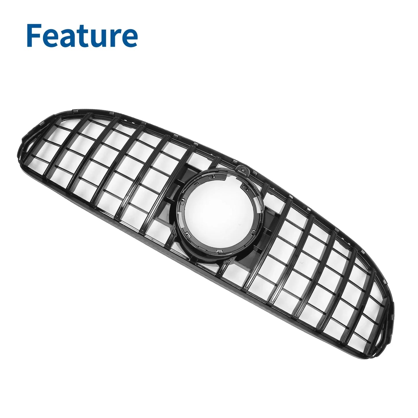Front Upper Bumper Grille for Mercedes-Benz GLC300 2020-2021 Gloss Black