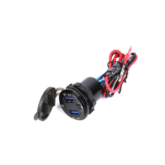 3.0 Quick Charger Dual USB Power Connector Socket for Honda CB750 Hornet (23-24)