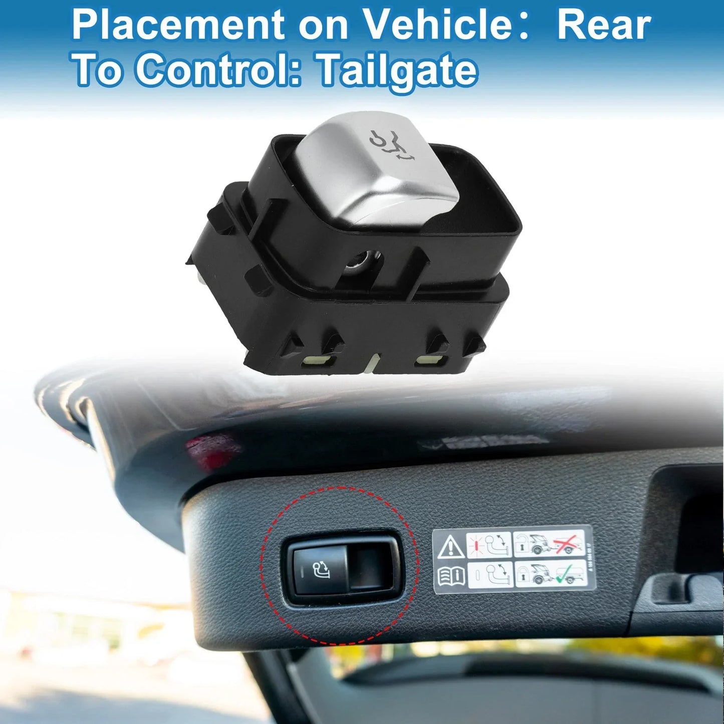 Trunk Release Switch for Mercedes-Benz E300 2017-2019 Black