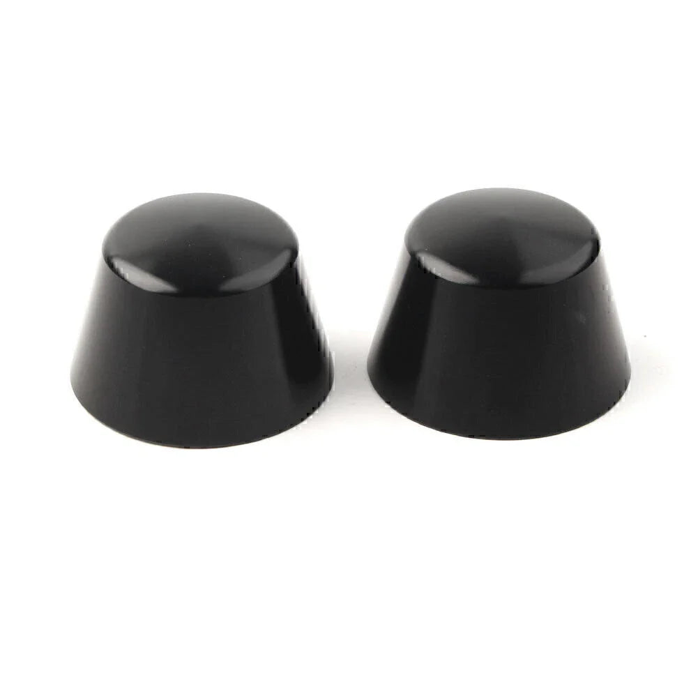 Black Front Axle Cap Nut Covers for Harley Sportster Dyna Road Glide (2004-2023)