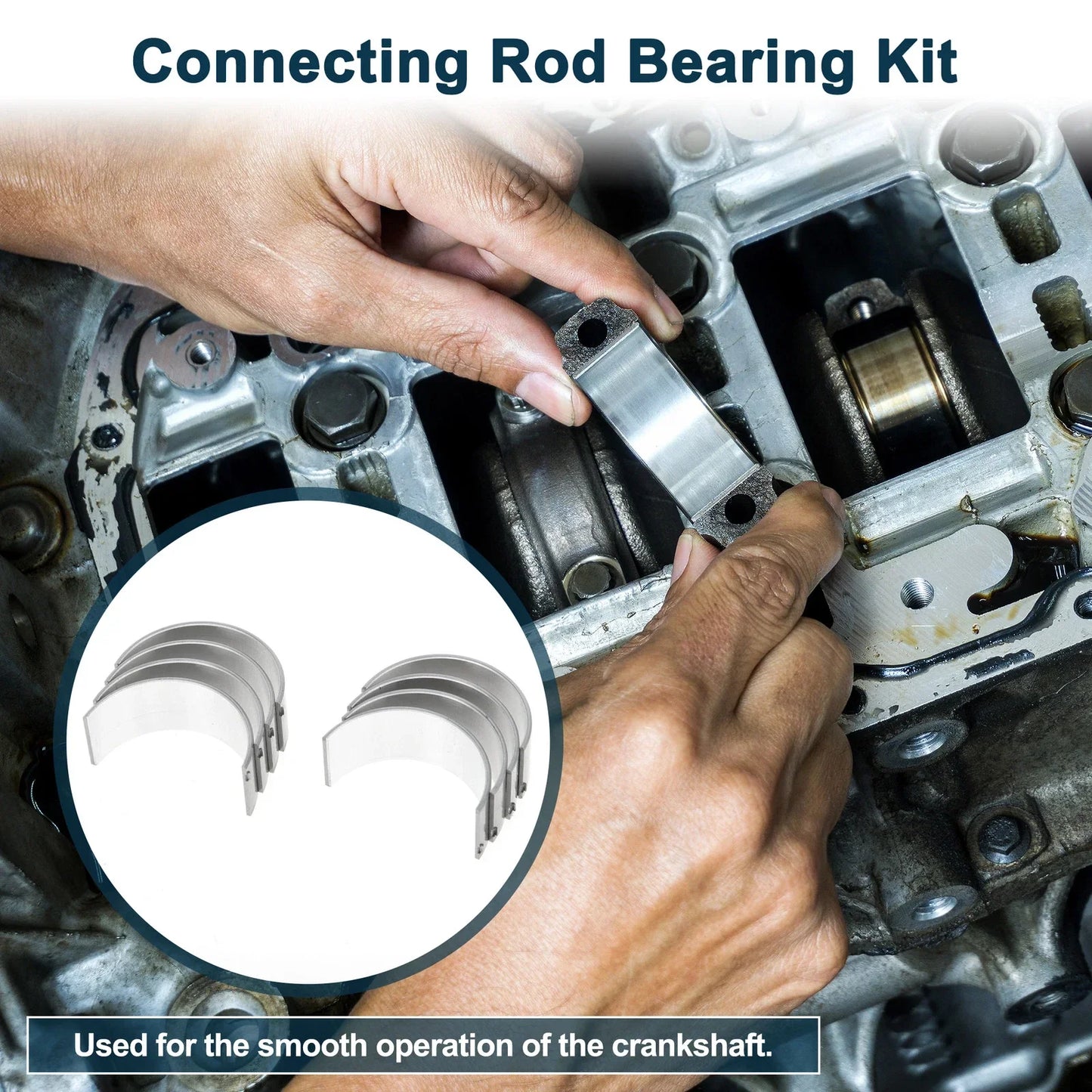 Connecting Rod Bearing Set for Mercedes-Benz (A2700380110) 8 Pcs