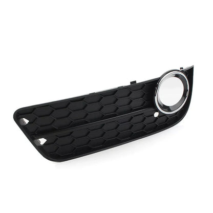 Left Front Bumper Fog Light Grille Cover w/ Chrome Ring for Audi A5 (2008-2011)