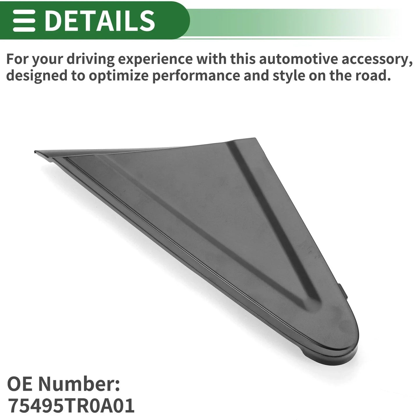 Front Left Side Door Pillar Window Trim for Honda Civic (2012-2015)
