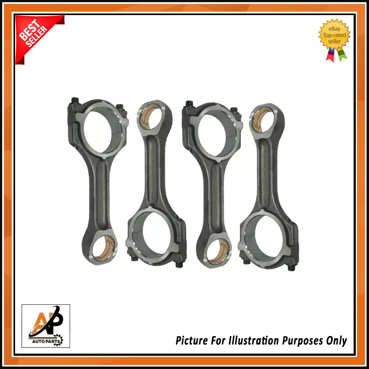 Connecting Rod Set of 4 for Land Rover Freelander Evoque 2.2 (2007–2018)