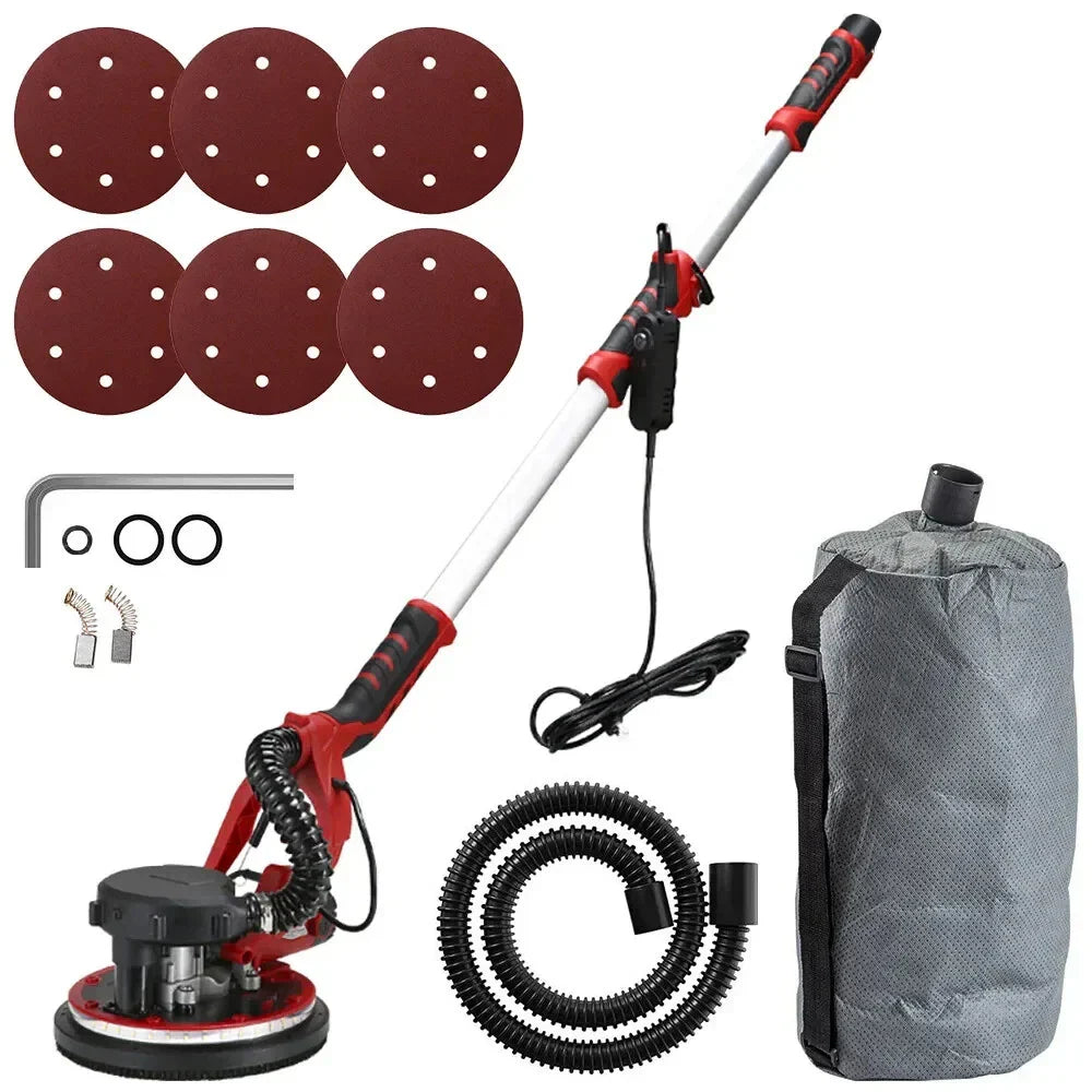 225mm 1250W Dustless Wall Polishing Machine with Long Rod & LED