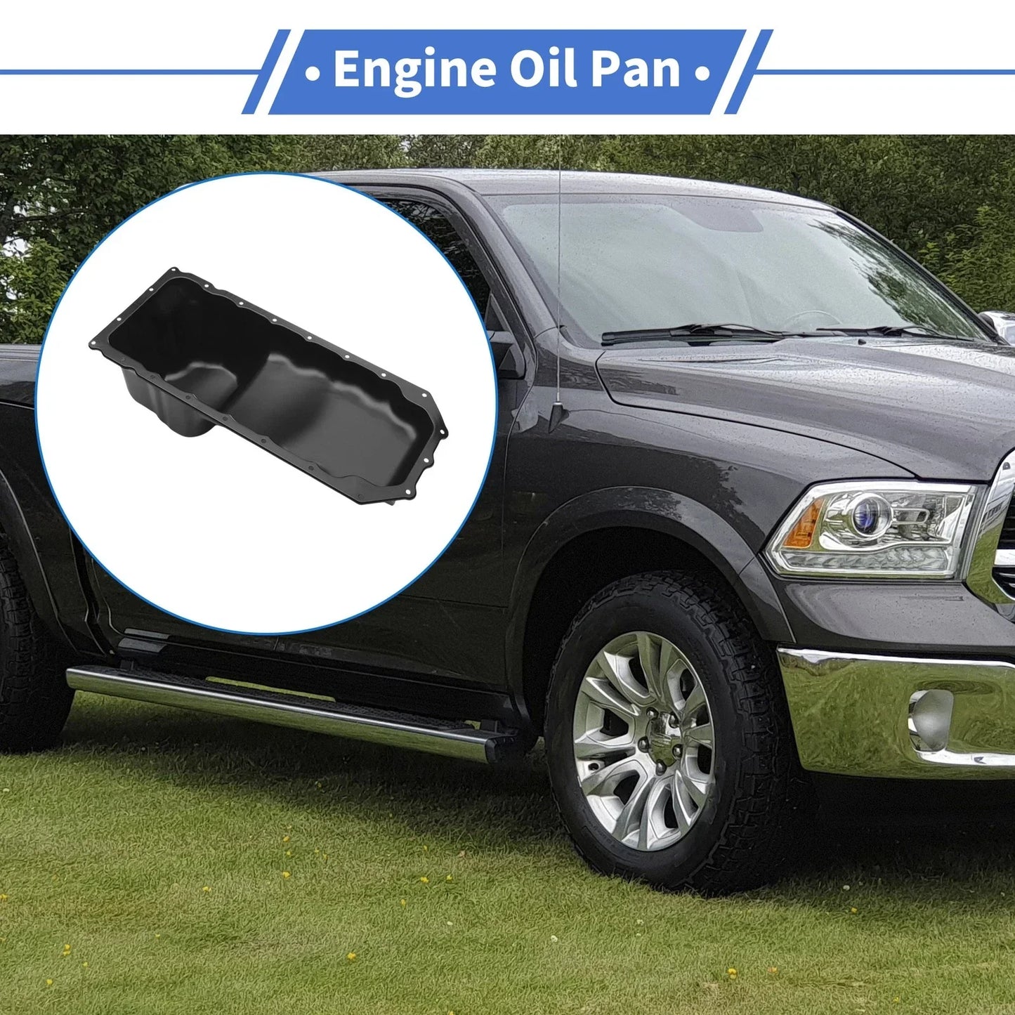 Engine Oil Pan for Dodge Ram 1500 2003-2010 Aluminum Alloy