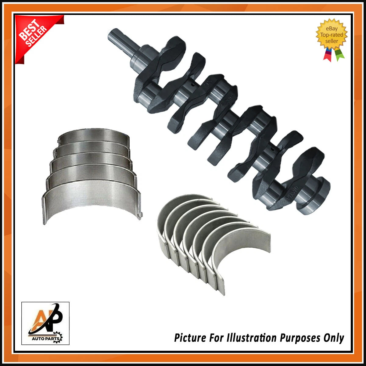 Crankshaft Bearing Set Replacement for Nissan Navara Pathfinder 2.5D YD25 ()
