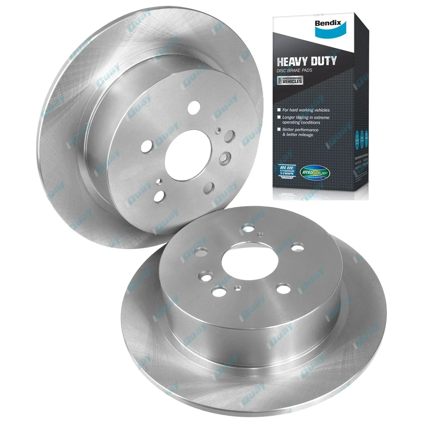 Rear Disc Brake Rotors + HD Pads for Toyota Kluger GSU40 GSU45 V6 3.5L