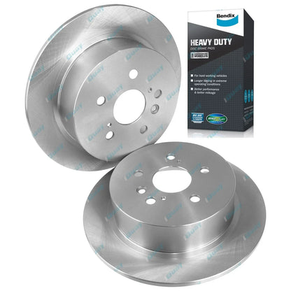 Rear Disc Brake Rotors + HD Pads for Toyota Kluger GSU40 GSU45 V6 3.5L