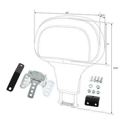 Black Driver Backrest Pad for Harley Touring CVO Road Street Glide (1988-2023)