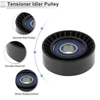 Drive Belt Idler Pulley for Mercedes-Benz A-Class (1997-2001) Black