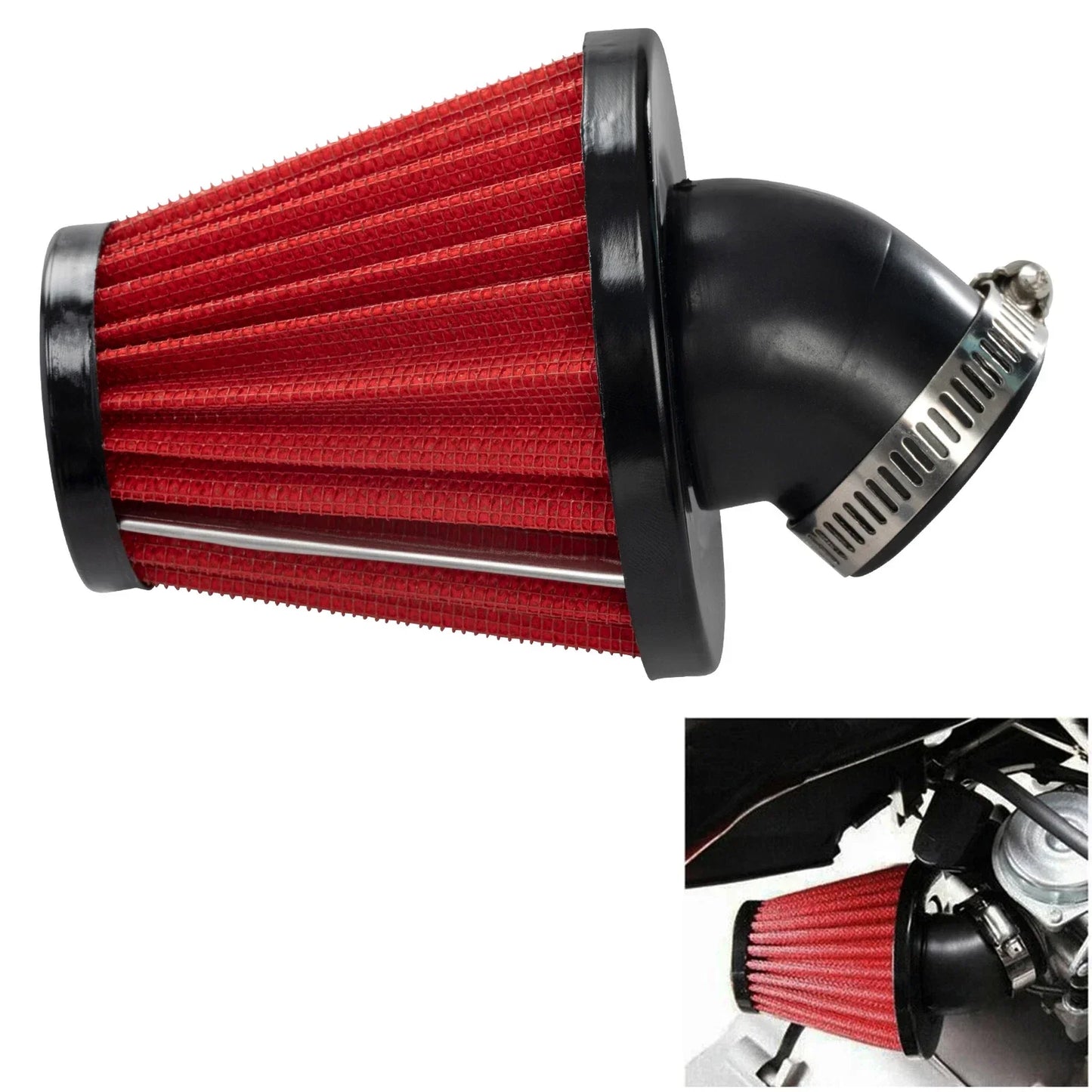 35mm 45° Air Filter Cleaner for 150cc-250cc ATV Dirt Bike Motorcycle