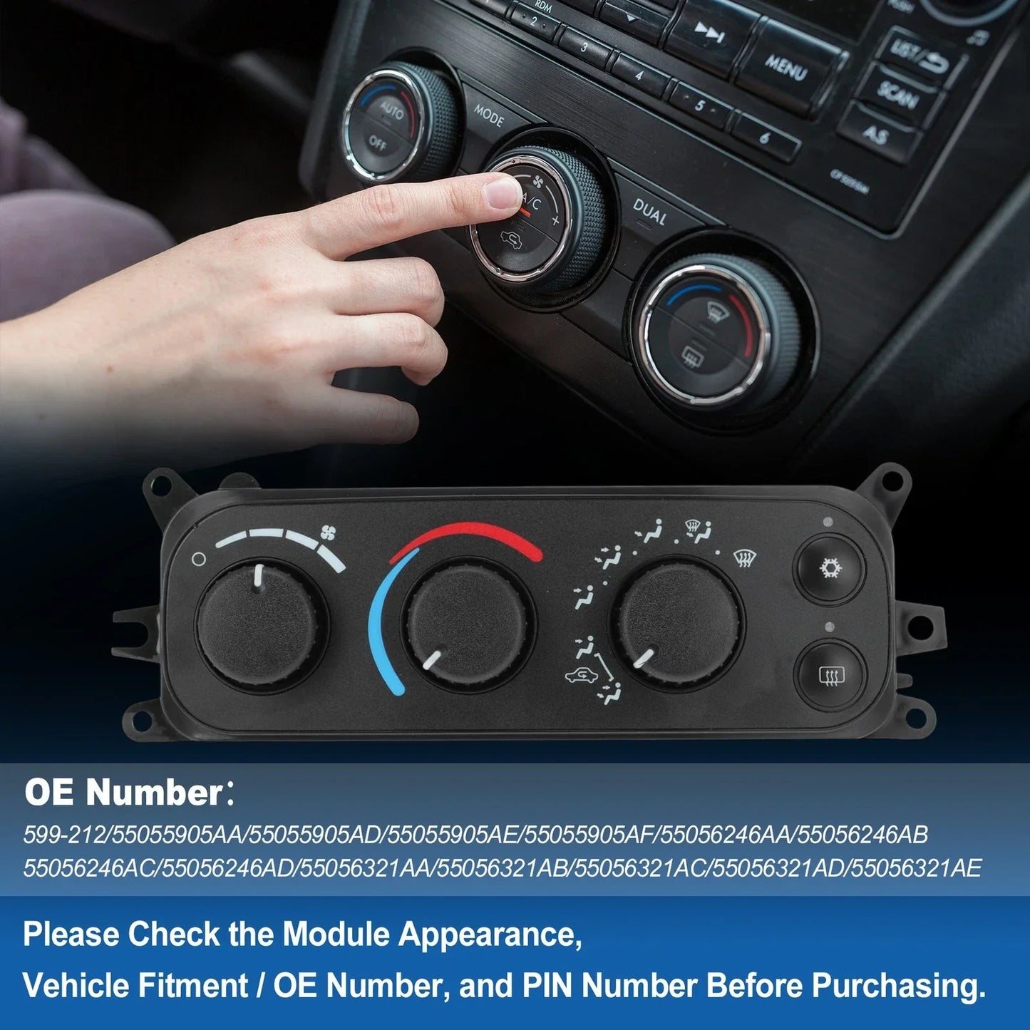 A/C Heater Climate Control Module for Dodge Ram 1500 2500 3500 (2002-2005)