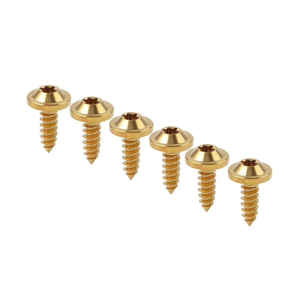 6 x M5x15mm Titanium Torx Head Self Tapping Screws for Fastening