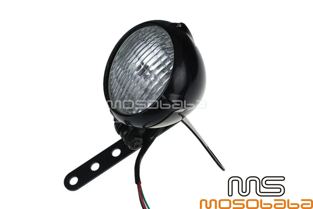 Black Adjustable Headlight Mount Bracket for BMW Harley Sportster Chopper Bobber