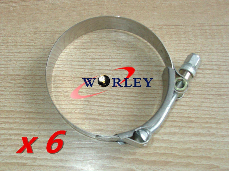 8PCS 2" Turbo Pipe Hose Coupler T-Bolt Clamps for Universal