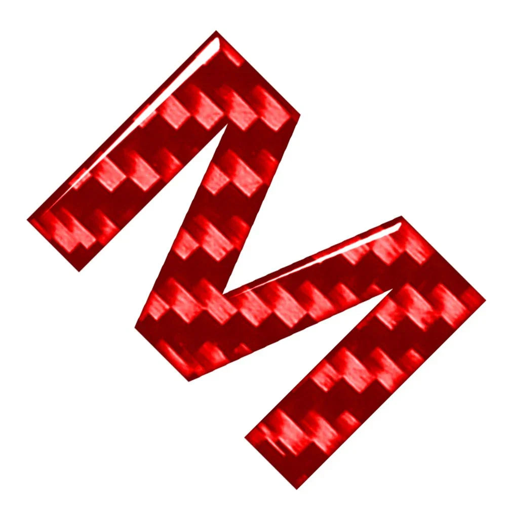 Carbon Red Letter Decals Stickers for Car Badge Emblem (All Years)