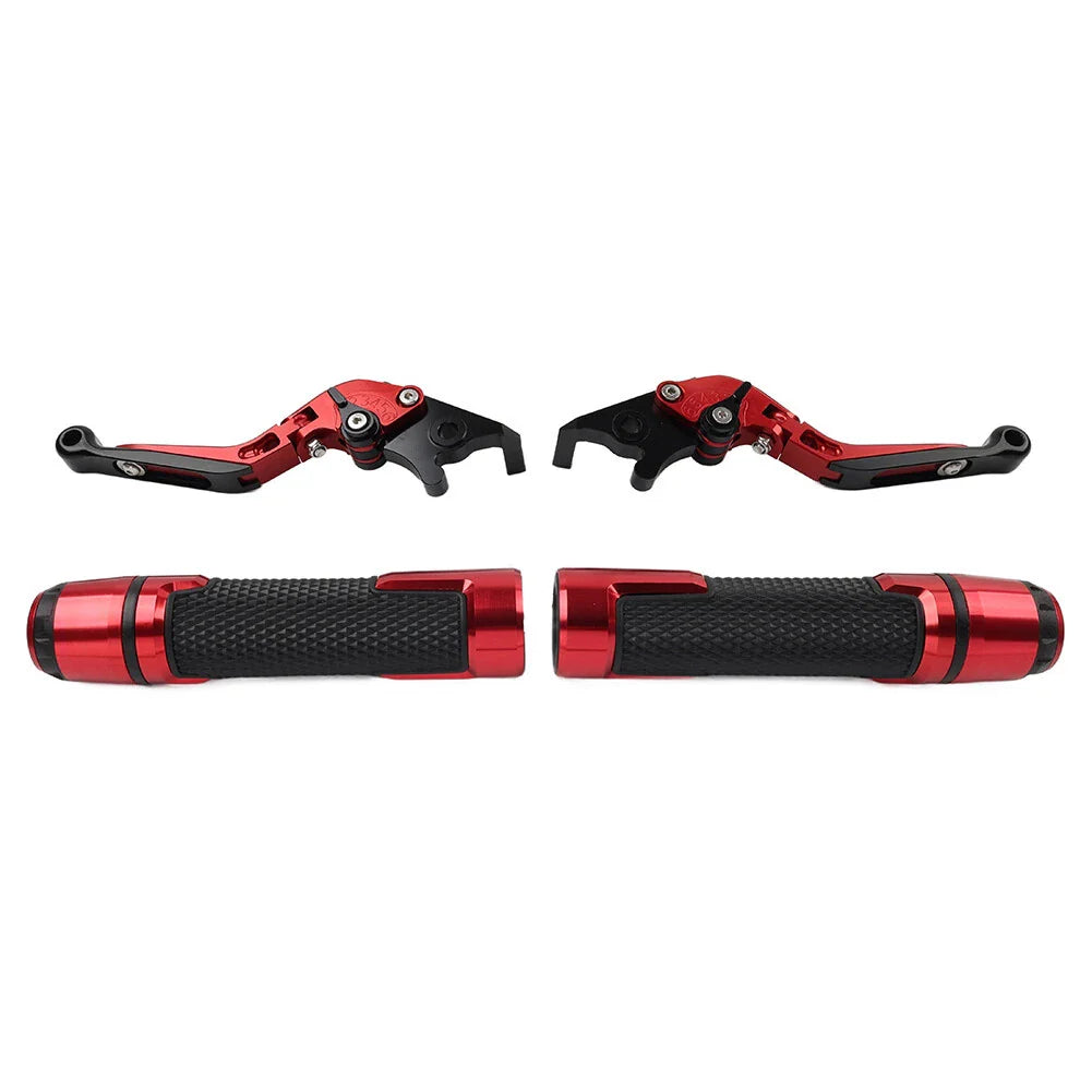 Red Extendable Brake Clutch Levers & Grips for BMW F900 F900R (2020-2023)