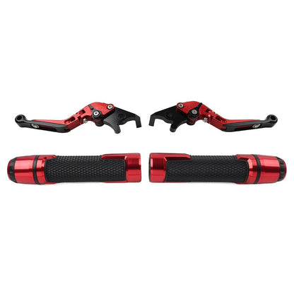 Red Extendable Brake Clutch Levers & Grips for BMW F900 F900R (2020-2023)