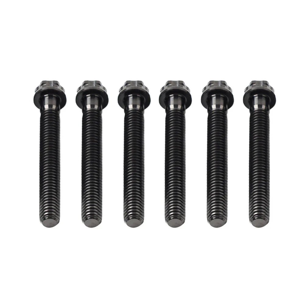 6pcs M10x50mm Titanium Torx Head Flange Screws for Motorcycle Bike