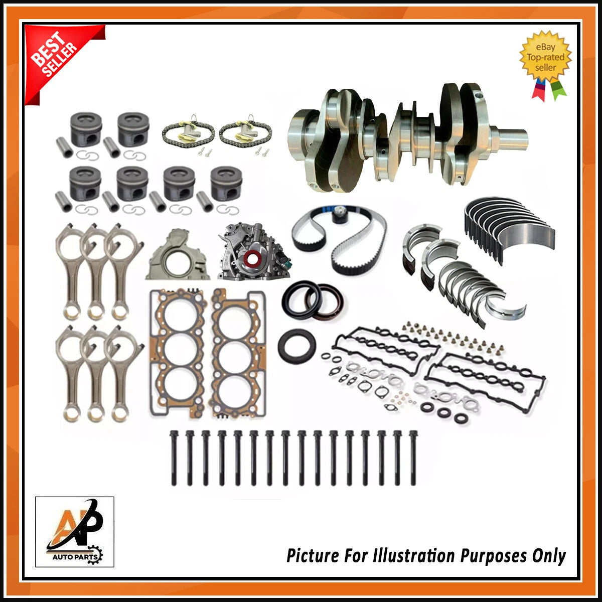 Forged Crankshaft for Jaguar F-PACE 3.0 TDV6 (2018–2024) Engine Rebuild
