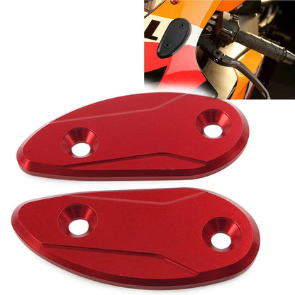 Red Rearview Mirror Block Off Base Plates for Honda CBR1000RR 2008-2017