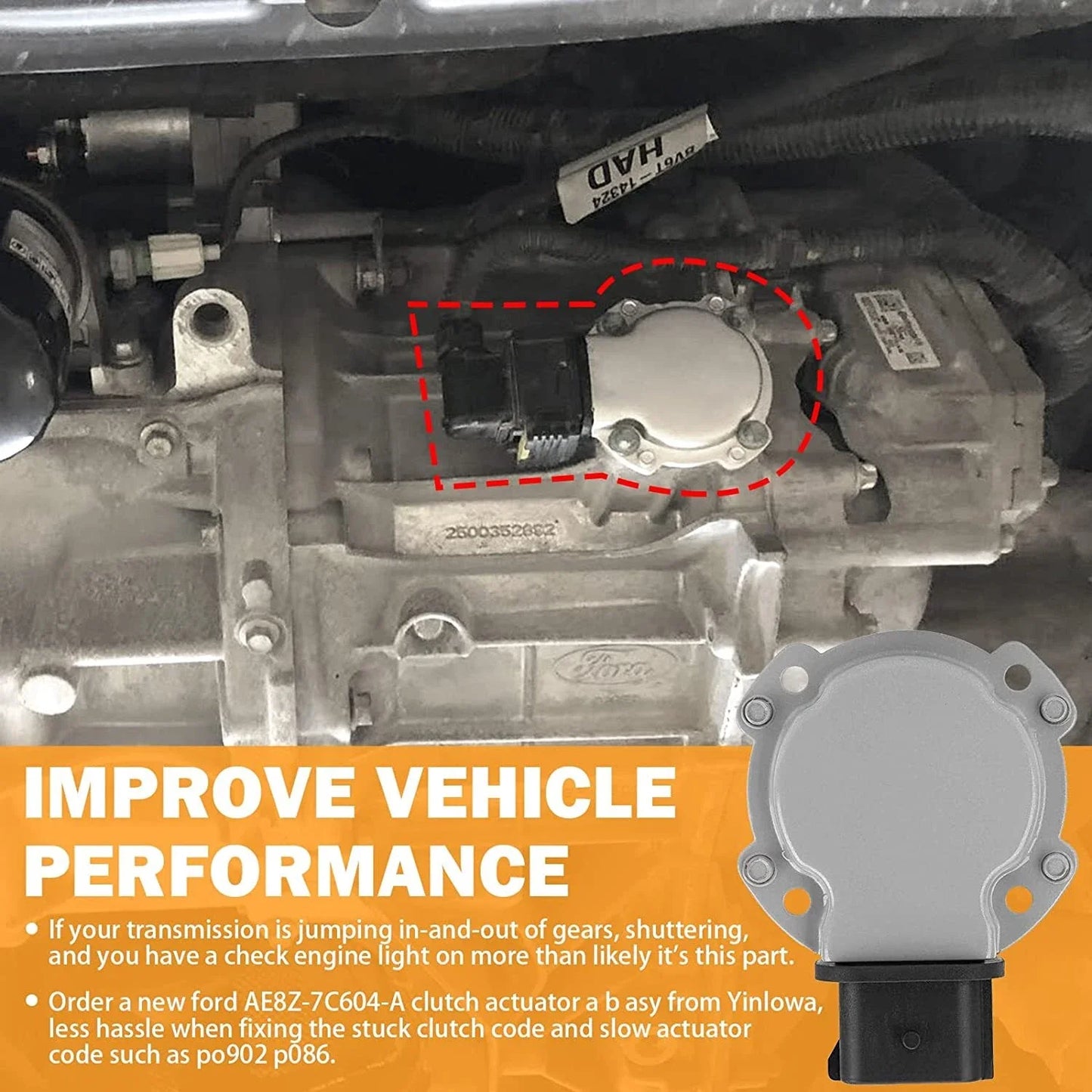 Automatic Transmission Clutch Actuator for Ford Fiesta, Focus (2011-2018)