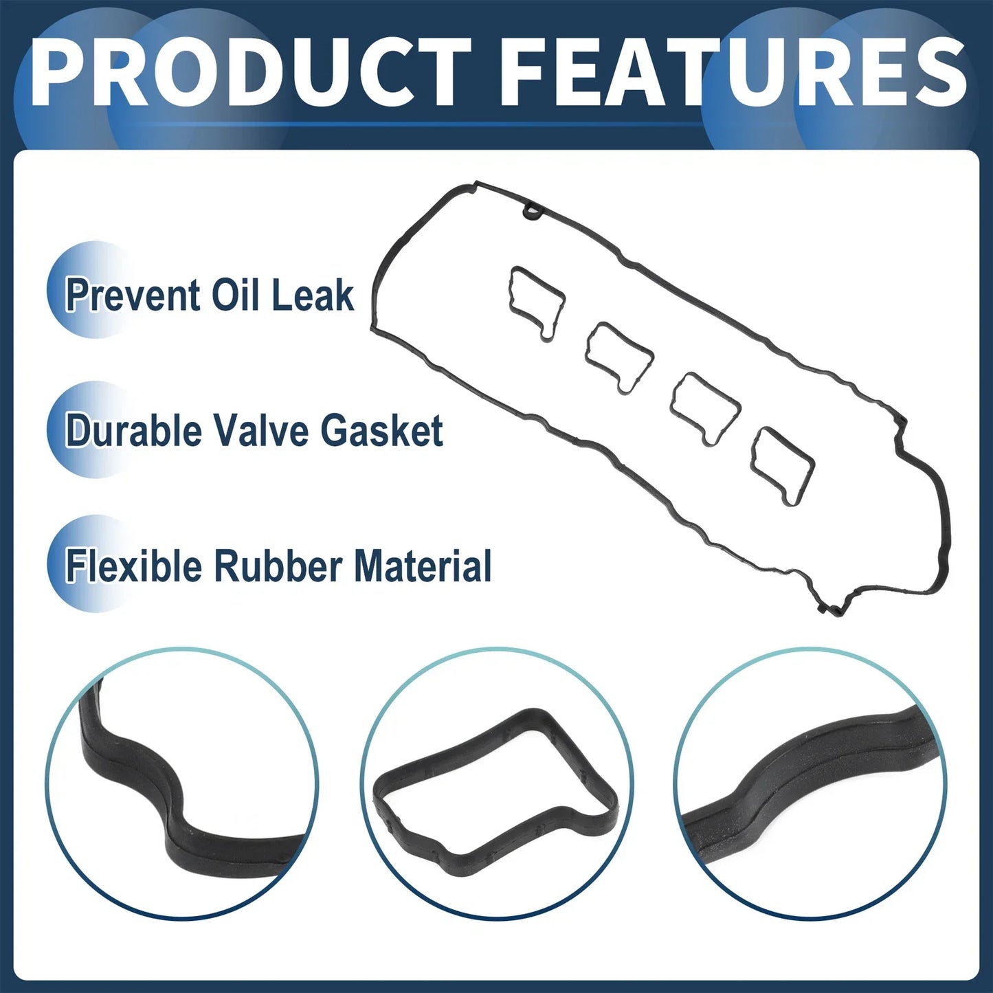 Valve Cover Gasket for Mercedes-Benz C180 1.8L L4 GAS DOHC (2007-2014)