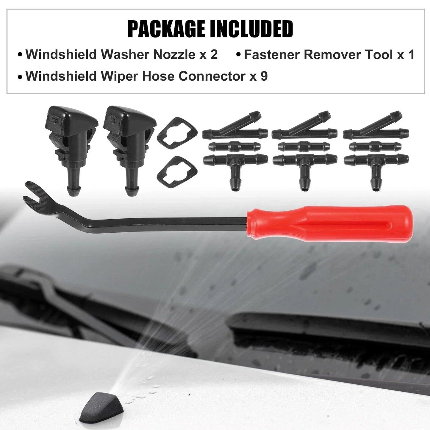 14 x Front Windshield Washer Nozzles Kit for Dodge Neon (2000-2005)