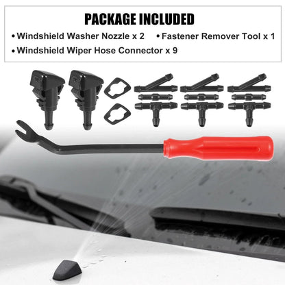 14 x Front Windshield Washer Nozzles Kit for Dodge Neon (2000-2005)