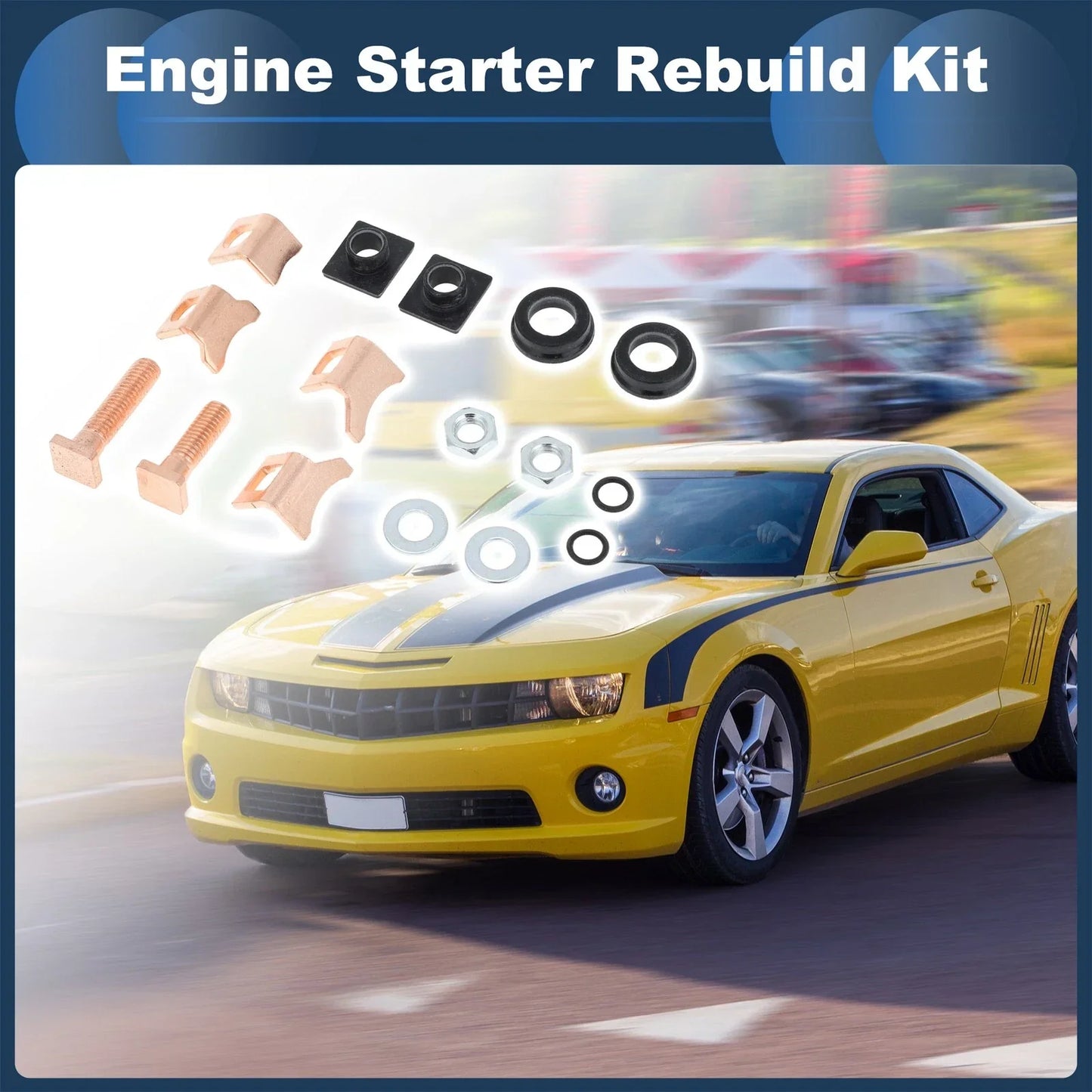 Engine Starter Rebuild Kit for Dodge B150 Base (1991-1994) Gold Tone