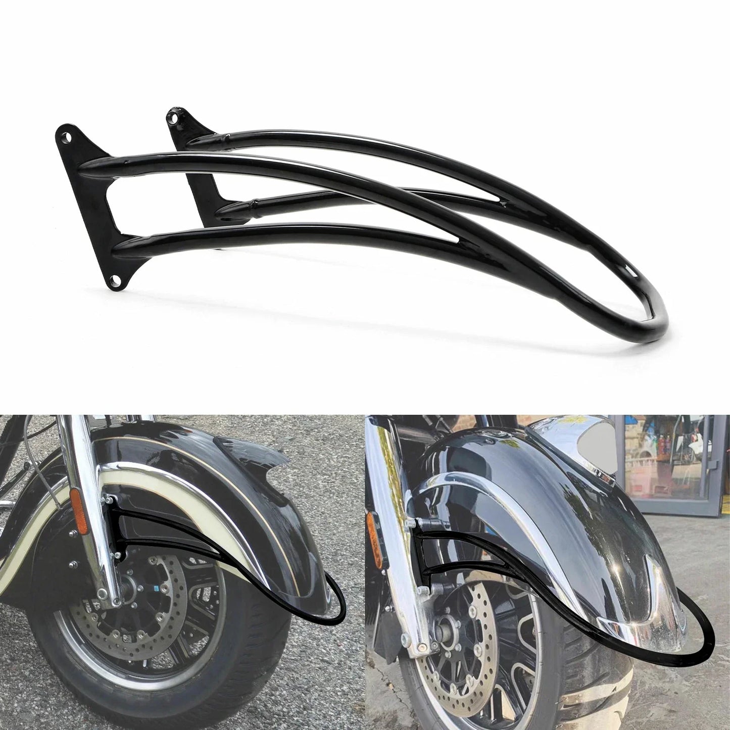 Black Front Fender Bumper for Indian Chieftain Chief Vintage (2014-2017)