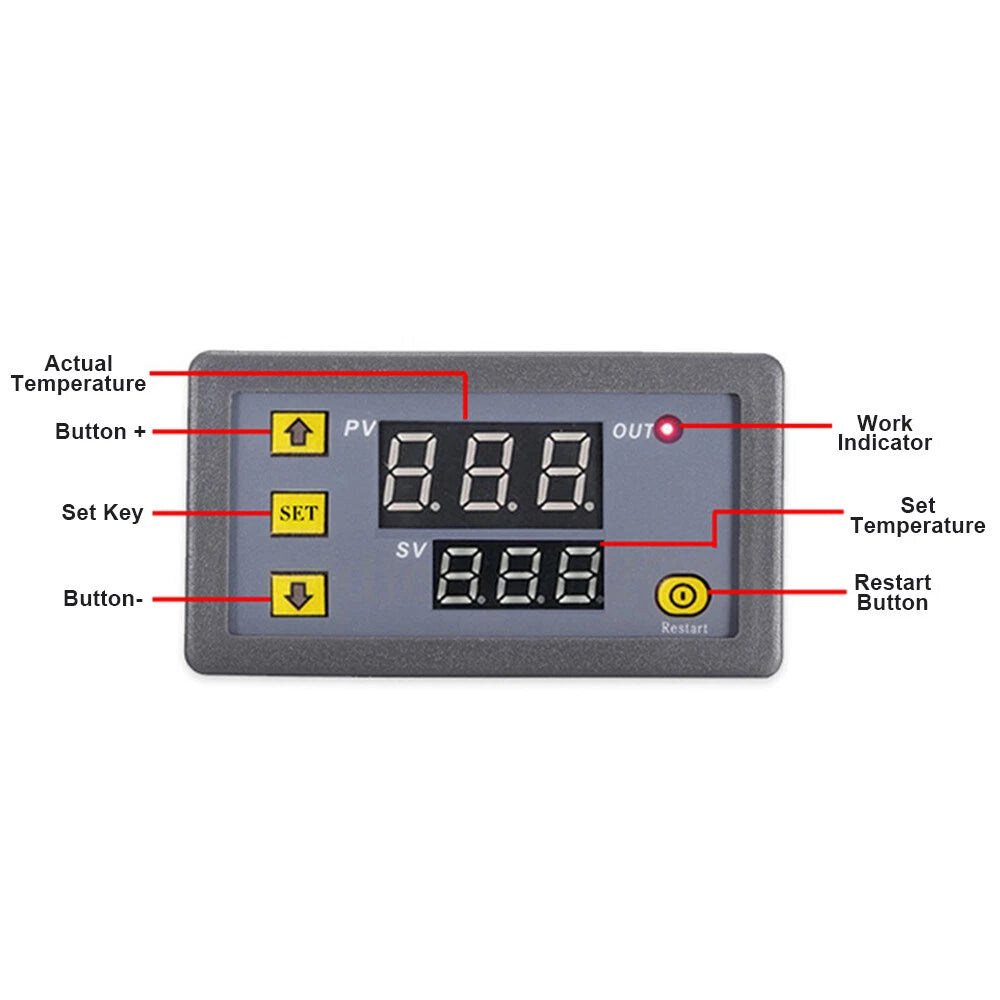 12V Digital Temperature Controller Thermostat for Car