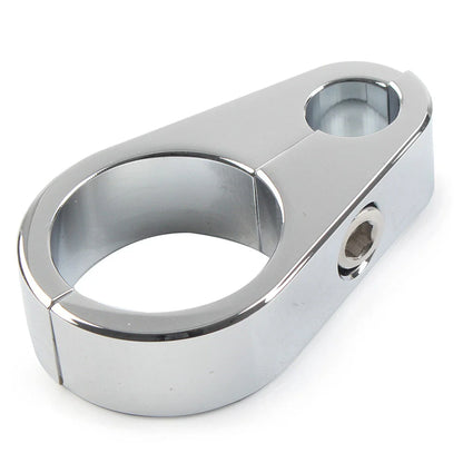 Chrome Brake Clutch Cable Wire Clamp Clip for Harley 1'' Handlebar