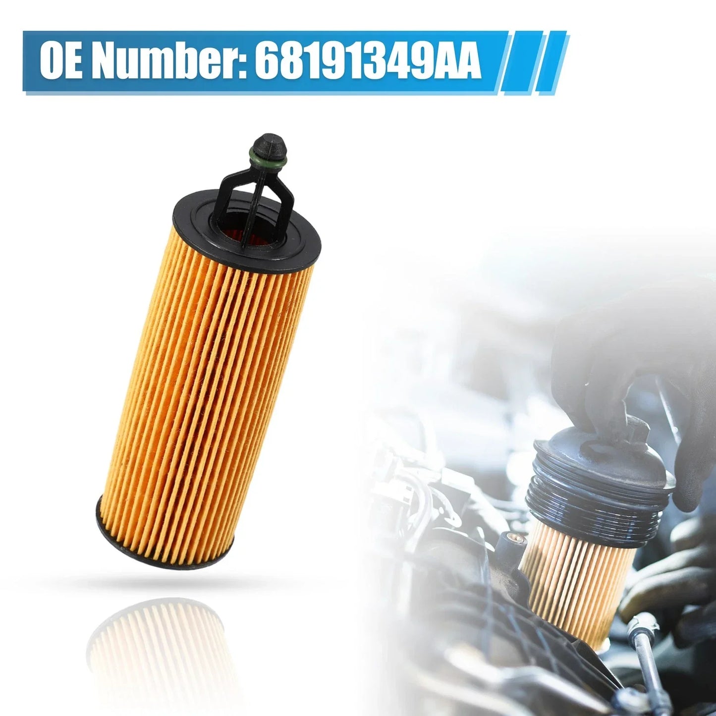 Engine Oil Filter 2 x for Dodge Ram 1500 Avenger (2011-2019)