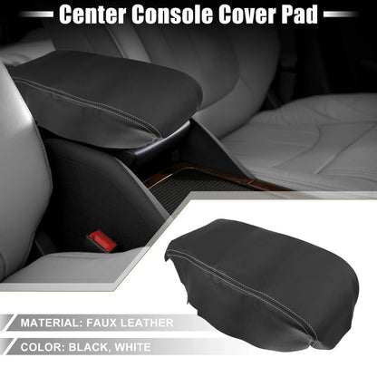 Center Console Armrest Cover for Dodge Charger (2008-2010) Black with Stitches