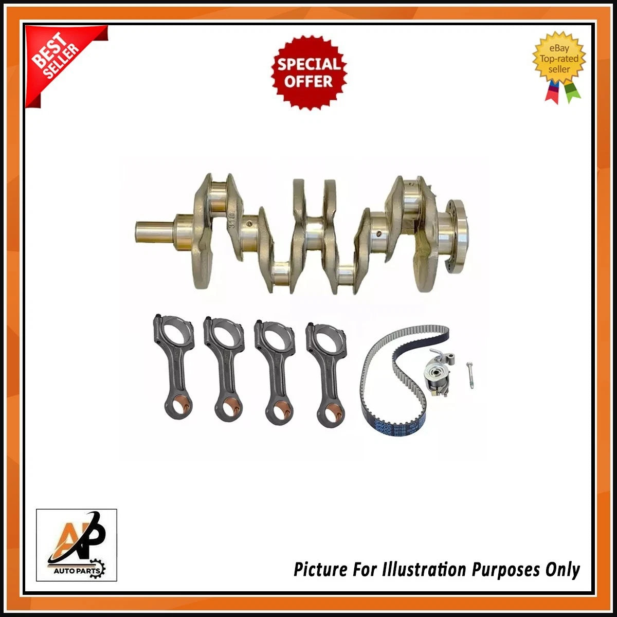 Crankshaft and Engine Rebuild Kit Replacement for Ford Transit Custom (2014–2023)