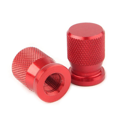 Red Tyre Air Valve Caps () for Car Truck Motorcycle Bike